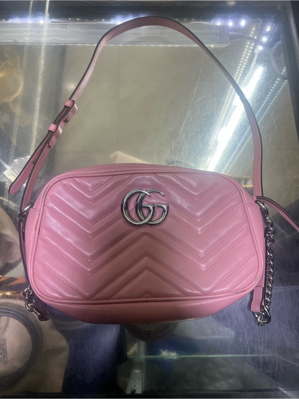 Gucci Pink GG Matelasse Small Marmont Bag